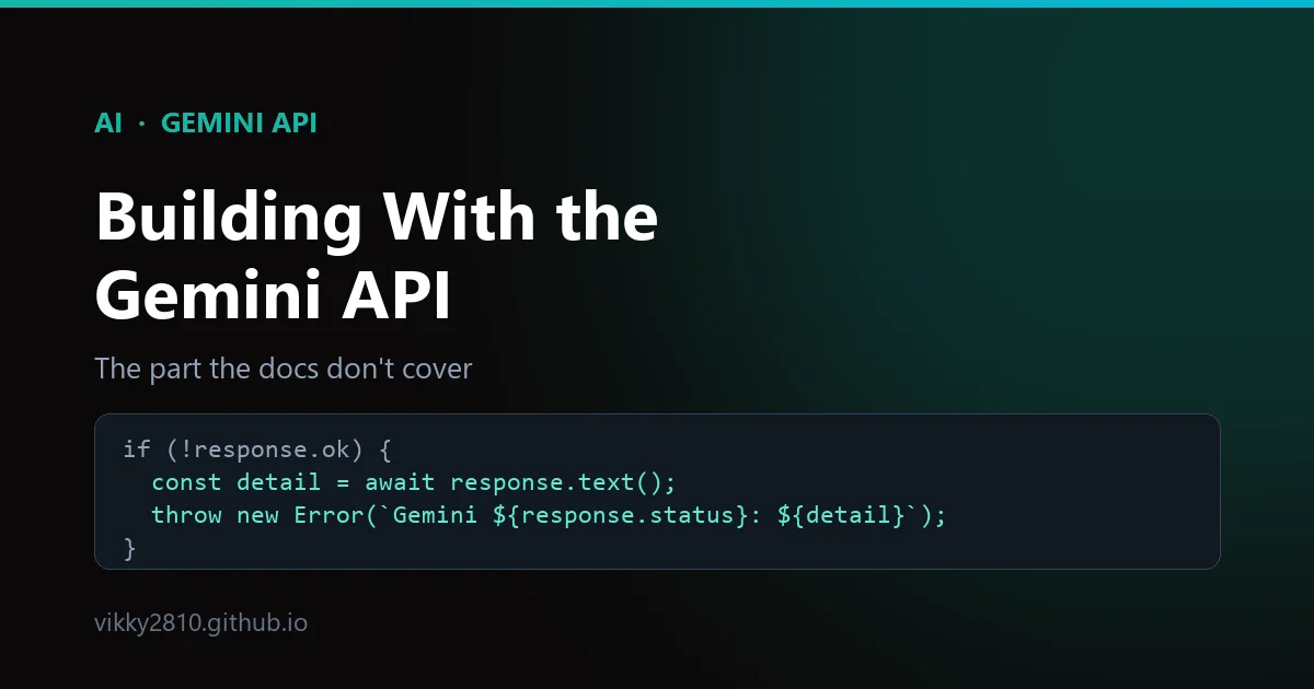 Building with the Gemini API